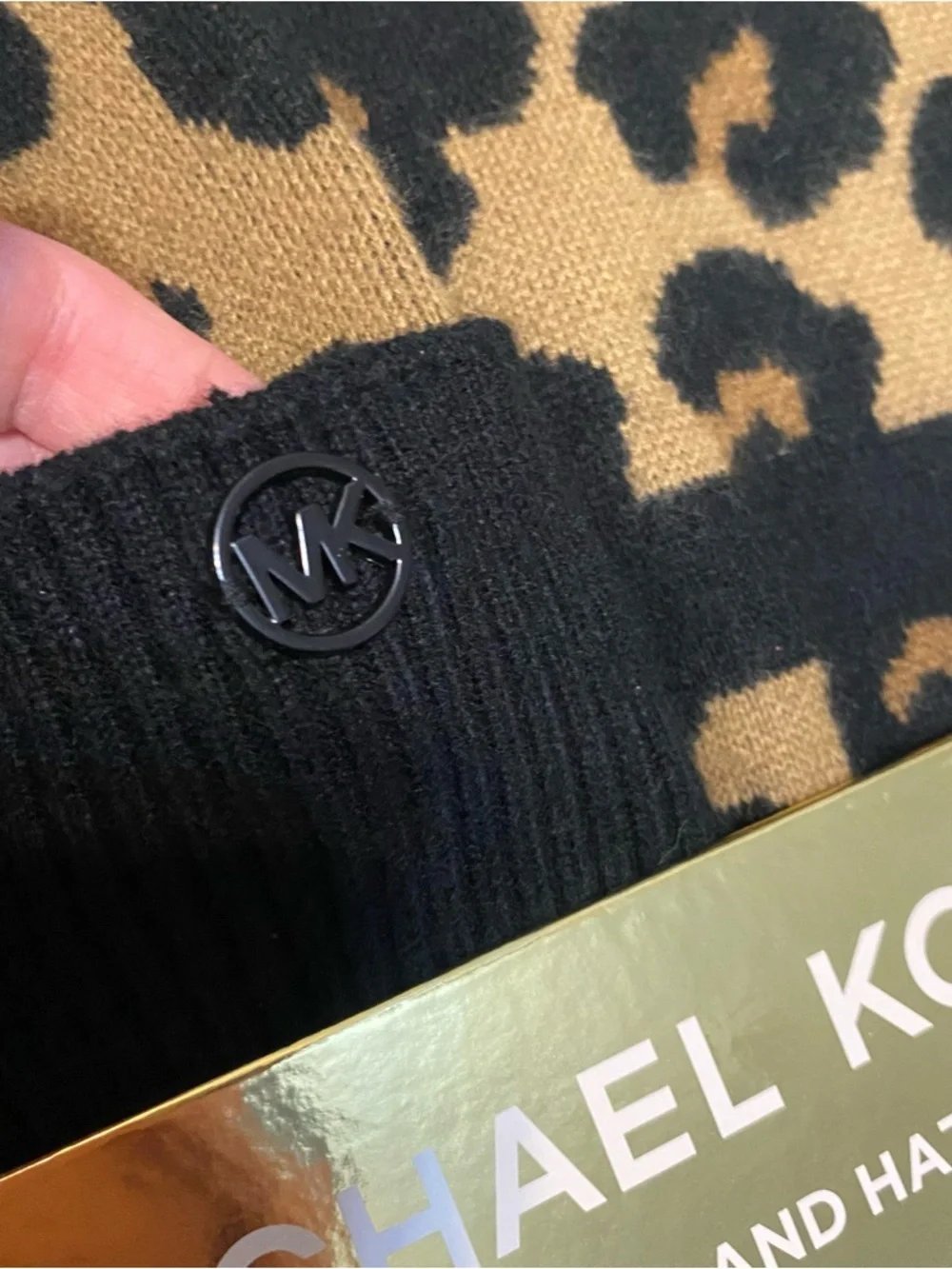 New {Michael Kors} Leopard Print Scarf & Hat Set